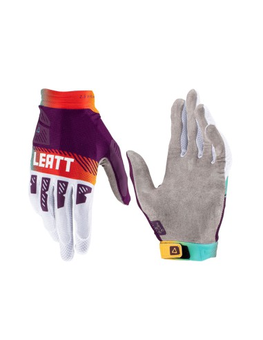 LEATT RĘKAWICE MOTO 2.5 X-FLOW GLOVE INDIGO KOLOR FIOLETOWY/BIAŁY/POMARAŃCZOWY ROZMIAR L