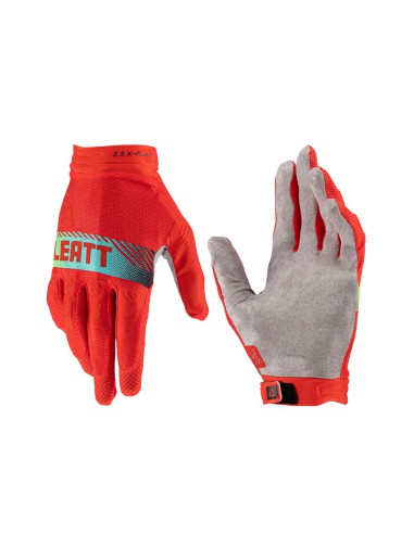 LEATT RĘKAWICE MOTO 2.5 X-FLOW GLOVE RED KOLOR CZERWONY/NIEBIESKI ROZMIAR S