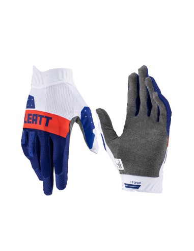 LEATT RĘKAWICE MOTO 1.5 GRIPR GLOVE ROYAL KOLOR GRANATOWY/BIAŁY/CZERWONY ROZMIAR M