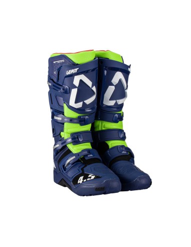 LEATT BUTY CROSS 4.5 ENDURO BOOTS BLUE KOLOR GRANATOWY/ZIELONY FLUO ROZMIAR 40.5 / 25.5 cm