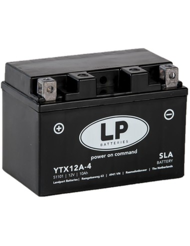 LANDPORT AKUMULATOR YTX12A-4 (MS LTX12A-4) (YT12A-BS) 12V 10AH (150X88X105MM) SLA BEZOBSŁUGOWY - ZALANY (6)