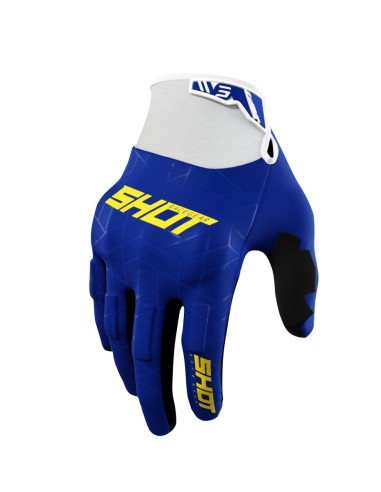 SHOT RACING WYPRZEDAŻ RĘKAWICE CROSS/ENDURO GLOVES DRIFT SPIDER NAVY YELLOW KOLOR NIEBIESKI/ŻÓŁTY ROZMIAR 10