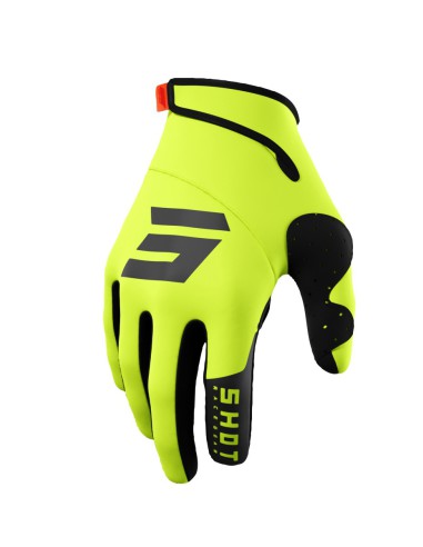 SHOT RACING WYPRZEDAŻ RĘKAWICE SOFTSHELL ZIMOWE TRAINER 2.0 NEON YELLOW KOLOR ZÓŁTY NEON/CZARNY ROZMIAR 09