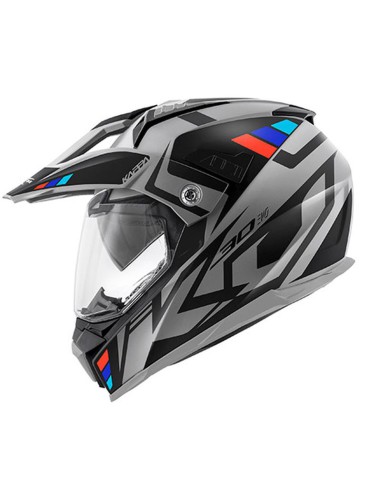 KAPPA KASK KV30 EVO GRAYER DUAL OFF ROAD Z SZYBĄ I BLENDĄ KOLOR SZARY MAT/CZARNY ROZM. XS/54 ( HOMOLOGACJA ECE 22R06 )