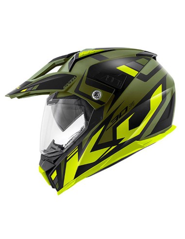 KAPPA KASK KV30 EVO GRAYER DUAL OFF ROAD Z SZYBĄ I BLENDĄ KOLOR ZIELONY (KHAKI) MAT/CZARNY/ZÓŁTY ROZM. XS/54 ( HOMOLOGACJA ECE