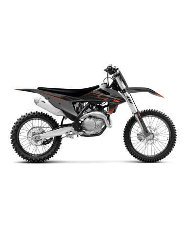 BLACKBIRD KOMPLET NAKLEJEK (OKLEIN) + POKROWIEC POSZYCIE NA SIEDZENIE KTM SX/SX-F '19-'22, EXC/EXC-F '20-'23 MAT BLACK