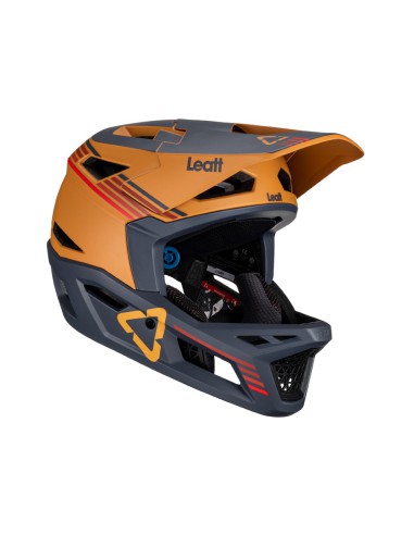 LEATT KASK ROWEROWY MTB GRAVITY 4.0 V23 HELMET SUEDE KOLOR CZARNY/RDZAWY ROZMIAR M (57-58 cm)