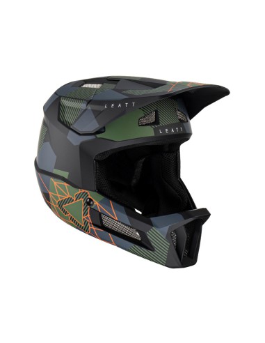 LEATT KASK ROWEROWY MTB GRAVITY 2.0 V23 HELMET CAMO KOLOR CZARNY/GRAFITOWY/ZIELONY ROZMIAR XS (53-54 cm)