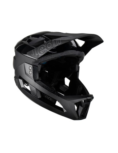 LEATT KASK ROWEROWY MTB ENDURO 3.0 (WYPINANA SZCZĘKA/KASK 3W1) V23 STEALTH KOLOR CZARNY ROZMIAR L (59-63 cm)