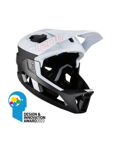 LEATT KASK ROWEROWY MTB ENDURO 3.0 (WYPINANA SZCZĘKA/KASK 3W1) V23 WHITE KOLOR BIAŁY/CZARNY ROZMIAR S (51-55 cm)