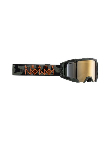 LEATT GOGLE ROWEROWE VELOCITY 5.0 MTB IRIZ GOGGLE CAMO BRONZE UC 68% - KOLOR CZARNY/ZIELONY SZYBKA LUSTRZANA BRĄZOWA