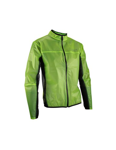 LEATT KURTKA PRZECIWDESZCZOWA MTB ROWEROWA (PÓŁPRZEŹROCZYSTA) JACKET RACECOVER LIME KOLOR ŻÓŁTY ROZMIAR M