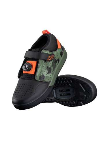 LEATT BUTY ROWEROWE 4.0 CLIP (SPD) PRO SHOE CAMO KOLOR CZARNY/ZIELONY/POMARAŃCZOWY ROZMIAR 43.5 / 27.5 cm