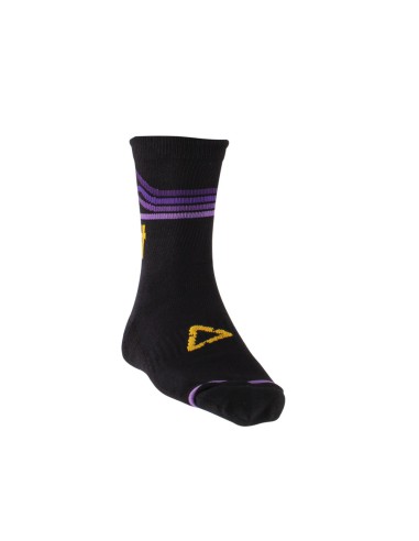 LEATT SKARPETY ROWEROWE MTB SOCKS VELVET KOLOR CZARNY/FIOLETOWY ROZMIAR L/XL (43-48)