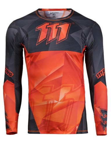 111 RACING KOSZULKA MOTO 111.1 - RAPID ORANGE KOLOR CZARNY/POMARAŃCZOWY ROZMIAR L