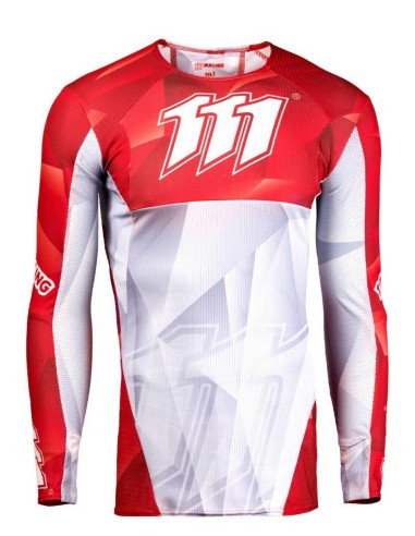 111 RACING KOSZULKA MOTO 111.1 - SHARP RED KOLOR BIAŁY/CZERWONY ROZMIAR M