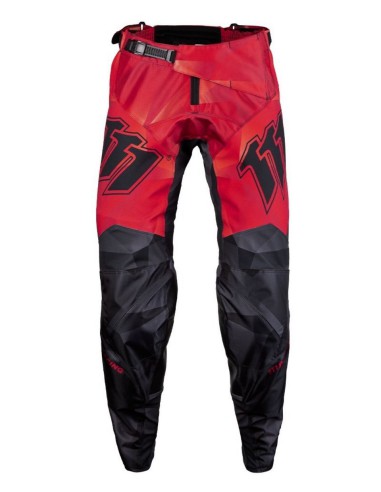 111 RACING SPODNIE MOTO 111.1 - HELL RED KOLOR CZERWONY/CZARNY ROZMIAR 32