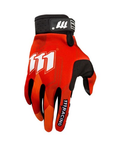 111 RACING RĘKAWICE MOTO 111 RA RED/BLACK/WHITE KOLOR CZERWONY/BIAŁY/CZARNY ROZMIAR M