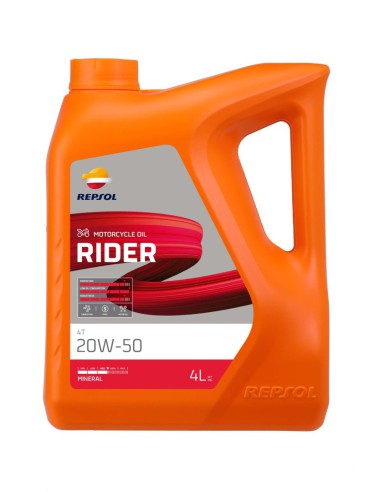 REPSOL OLEJ SILNIKOWY 4T RIDER 20W50 4L MA2 MINERALNY (5) - ZASTĘPUJE RP165Q54