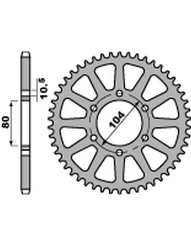 PBR ZĘBATKA TYLNA 478 48 C45 KAWASAKI Z 1000/SX '03-'20, ZX-10R/RR '04-'20, ZX-6R '98-'20, ER-6N '06-'17, VERSYS 650 '07-'20