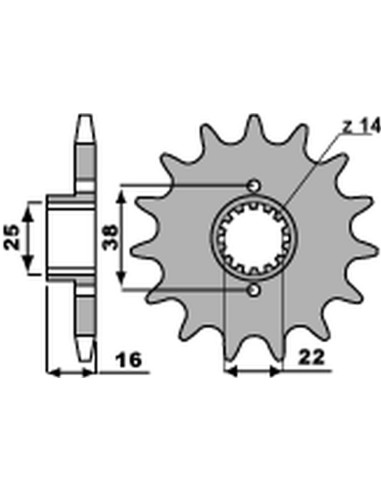 PBR ZĘBATKA PRZEDNIA 490 13 18NC DUCATI MONSTER 600/750/900 (JTF736.13) (ŁAŃC. 520)