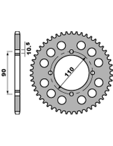 PBR ZĘBATKA TYLNA 901 35 F YAMAHA XS 400 '82-'88 (JTR840,35) (ŁAŃC. 530) (STD.-3)