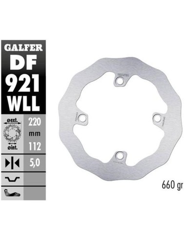 GALFER TARCZA HAMULCOWA TYŁ SHERCO SE/SEF 250/300/450 '14-, (TYLKO Z ZAWIESZENIAMI WP I KAYABA) SE 125 '21-, SE-R 2.5/3.0 ISIDE