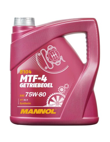 MANNOL MTF-4 GETRIEBEOEL 75W80 API GL4 - OLEJ PRZEKŁADNIOWY SYNTETYCZNY 4L (75W-80)