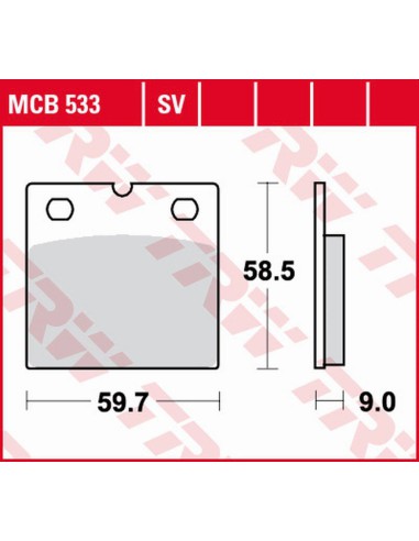 TRW LUCAS ZF KLOCKI HAMULCOWE KH77 ORGANIC BMW R 80 GS/PD '87-'98, R100 GS/PD '86-'96 PRZÓD