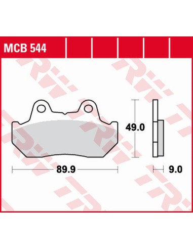 TRW LUCAS ZF KLOCKI HAMULCOWE KH069 KH069/2/3 ORGANIC HONDA CBX 125F '84-'88, CN 250 HELIX '86-'99, NSR 250/400R '85-'86, CB 450