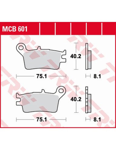 TRW LUCAS ZF KLOCKI HAMULCOWE KH153 ORGANIC HONDA CRM 250R '89-'90 TYŁ