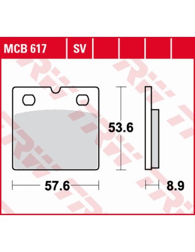 TRW LUCAS ZF KLOCKI HAMULCOWE KH171 ORGANIC BMW R65 '89-'93, K75 S/RT '89-'96, R80 /RT '89-'95, K100 /RT/RS/LT '88-'96 PRZÓD