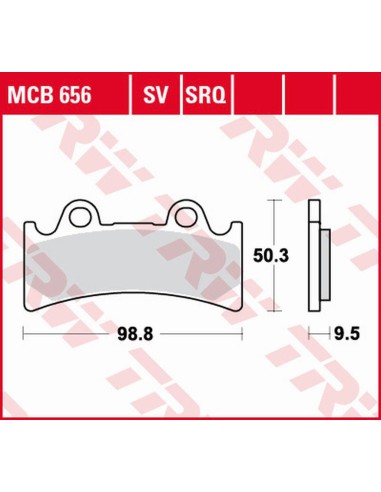 TRW LUCAS ZF KLOCKI HAMULCOWE KH190 SINTER STREET TRIUMPH DAYTONA 900 SUPER III '94-'96, YAMAHA YZF 750R/SP '93-'98, FZR 1000