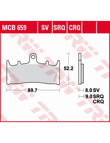 TRW LUCAS ZF KLOCKI HAMULCOWE KH188 CARBON RACING KAWASAKI ZX-6R/ZX-7R '96-'02, ZX-9R '96-'01, ZRX 1100 '96-'00, ZRX 1200