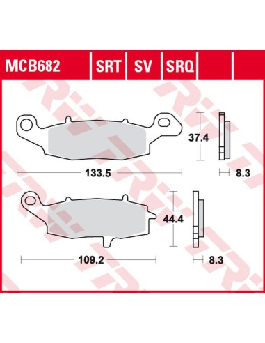 TRW LUCAS ZF KLOCKI HAMULCOWE KH229 SINTER TRACK KAWASAKI NINJA 400 '11-, ER-6 '06-'16, VN 900 '06-'17, VN 1500/1600 '00-'08, VN