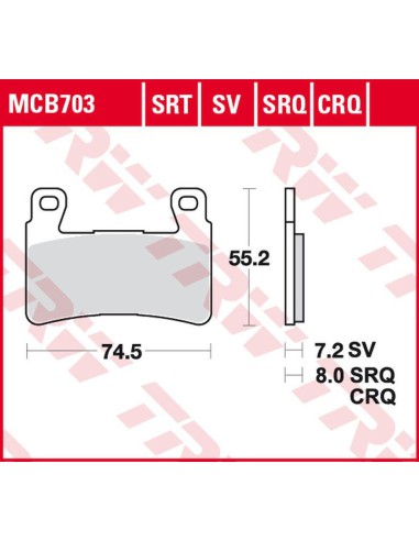 TRW LUCAS ZF KLOCKI HAMULCOWE KH265 CARBON RACING HONDA CBR 900RR FIREBLADE '98-'03, VTR 1000 SP1/SP2 '00-'07 PRZÓD