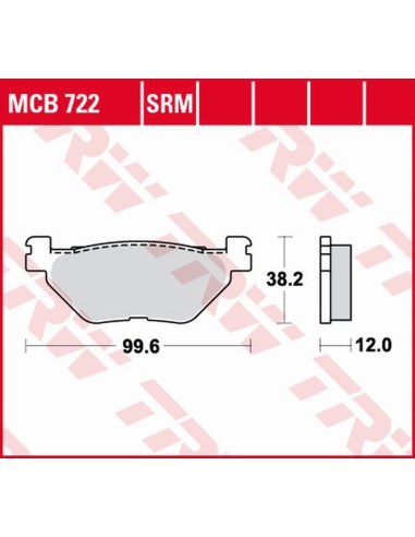 TRW LUCAS ZF KLOCKI HAMULCOWE KH319 ORGANIC YAMAHA XP 500/530 T-MAX '01-'18, TDM 900 '02-'14, XV/XVS 950 '09-'18, XT 1200Z