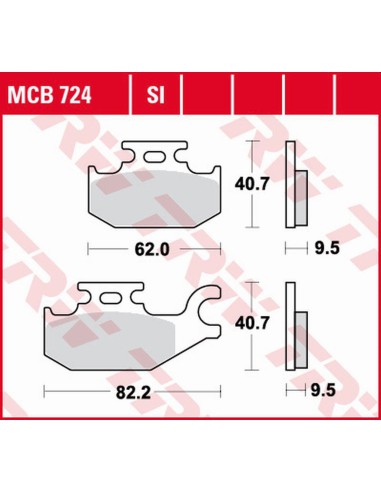 TRW LUCAS ZF KLOCKI HAMULCOWE KH ORGANIC BENELLI CAFFE NERO 250 '08-, SUZUKI UH 125 BURGMAN '07-, UX 125/150 SIXTEEN '08-'13, UH