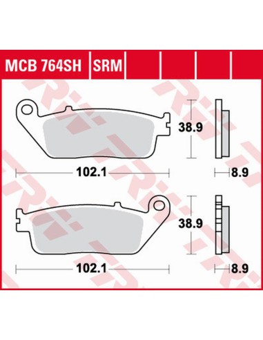 TRW LUCAS ZF KLOCKI HAMULCOWE KH142 SINTER STREET BMW C 650 '12-'18, HONDA VT 600 SHADOW '94-'99, CB/CBR 650 '14-'20, NTV 650,