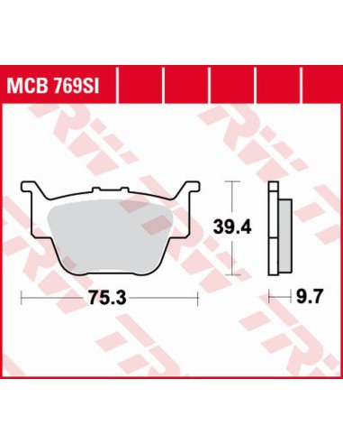 TRW LUCAS ZF KLOCKI HAMULCOWE KH SINTER OFFROAD HONDA TRX 450 '04-'09, TRX 650 '03-'05, TRX 680 '06-'13, TRX 420 '09-, TYŁ,