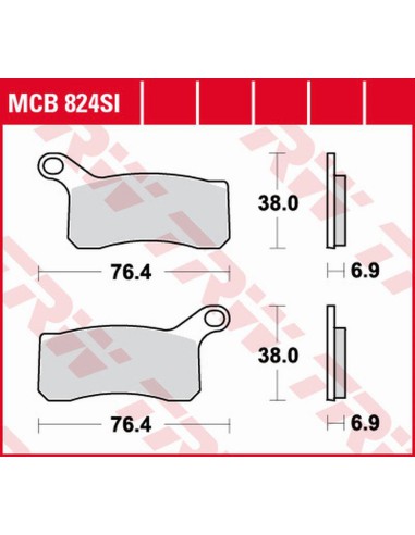 TRW LUCAS ZF KLOCKI HAMULCOWE KH462 SINTER OFFROAD KTM SX-F/XC 450 ATV '08-'11, SX/XC 505 ATV '08-'13, XC 525 ATV '08-'13 PRZÓD