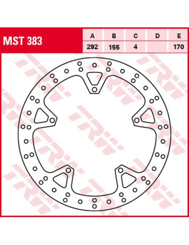 TRW LUCAS ZF TARCZA HAMULCOWA PRZÓD YAMAHA YZF 125R '08-'13 (292X155X4MM)