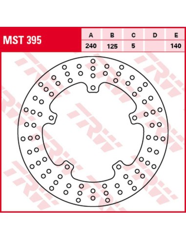 TRW LUCAS ZF TARCZA HAMULCOWA TYŁ APRILIA SR 125/300 '11-, GILERA NEXUS 250 '06-'08, NEXUS 125 '07-'15, NEXUS 300 '08-'14, NEXUS