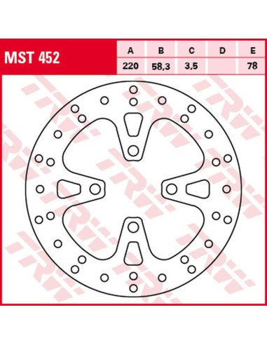 TRW LUCAS ZF TARCZA HAMULCOWA PRZÓD HONDA NSC 50 VISION '12-, AFS 110 '12-, NSC 110 '11-, SCV 125 LEAD '10-'13, PCX 125 '10-'14,