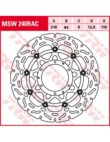 TRW LUCAS ZF TARCZA HAMULCOWA PRZÓD HONDA CBR 600RR '03-'16, CB 1000R '08-'16, CBR 1000RR FIREBLADE '04-'05, CB 1300S/A/F