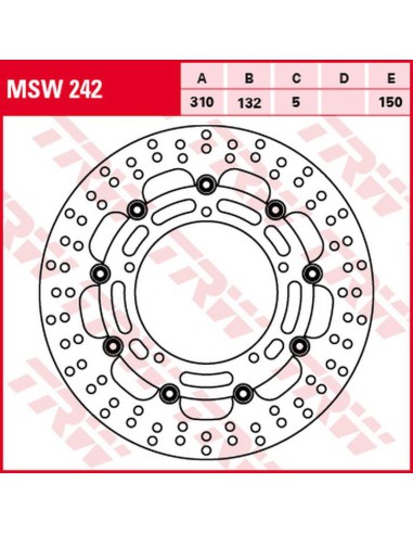 TRW LUCAS ZF TARCZA HAMULCOWA PRZÓD YAMAHA YZF R6 '04-'16, FZ-8N/S FAZER '10-'16, YZF R1 '06-'11, XT 1200Z TENERE '10-,