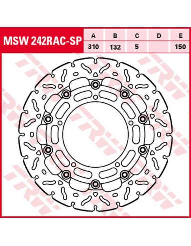 TRW LUCAS ZF TARCZA HAMULCOWA PRZÓD YAMAHA YZF R6 '04-'16, FZ-8N/S FAZER '10-'16, YZF R1 '06-'11, XT 1200Z TENERE '10-,