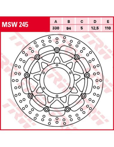 TRW LUCAS ZF TARCZA HAMULCOWA PRZÓD HONDA CBR 900RR FIREBLADE '00-'03 (330X94X5MM)