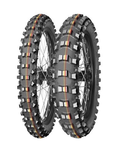 MITAS OPONA 60/100-12 TERRA FORCE MX-SM SOFT/MEDIUM 36J TT PRZÓD (CZERWONY/ŻÓŁTY PASEK) DOT 2022 (DOT:TTDD) (26037)