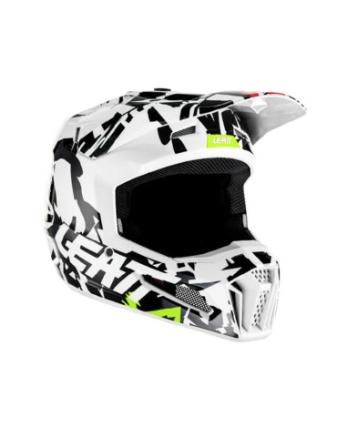 LEATT KASK MOTO 3.5 JUNIOR (DZIECIĘCY) V23 HELMET ZEBRA KOLOR CZARNY/BIAŁY ROZMIAR L (53-54 cm)